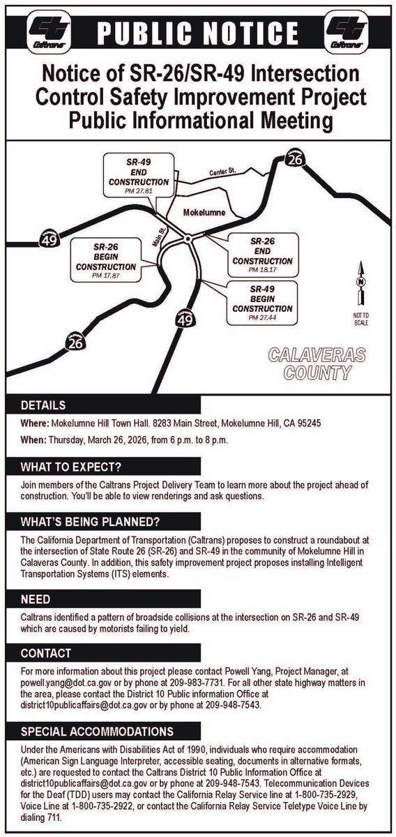 Caltrans District 10 tweet media