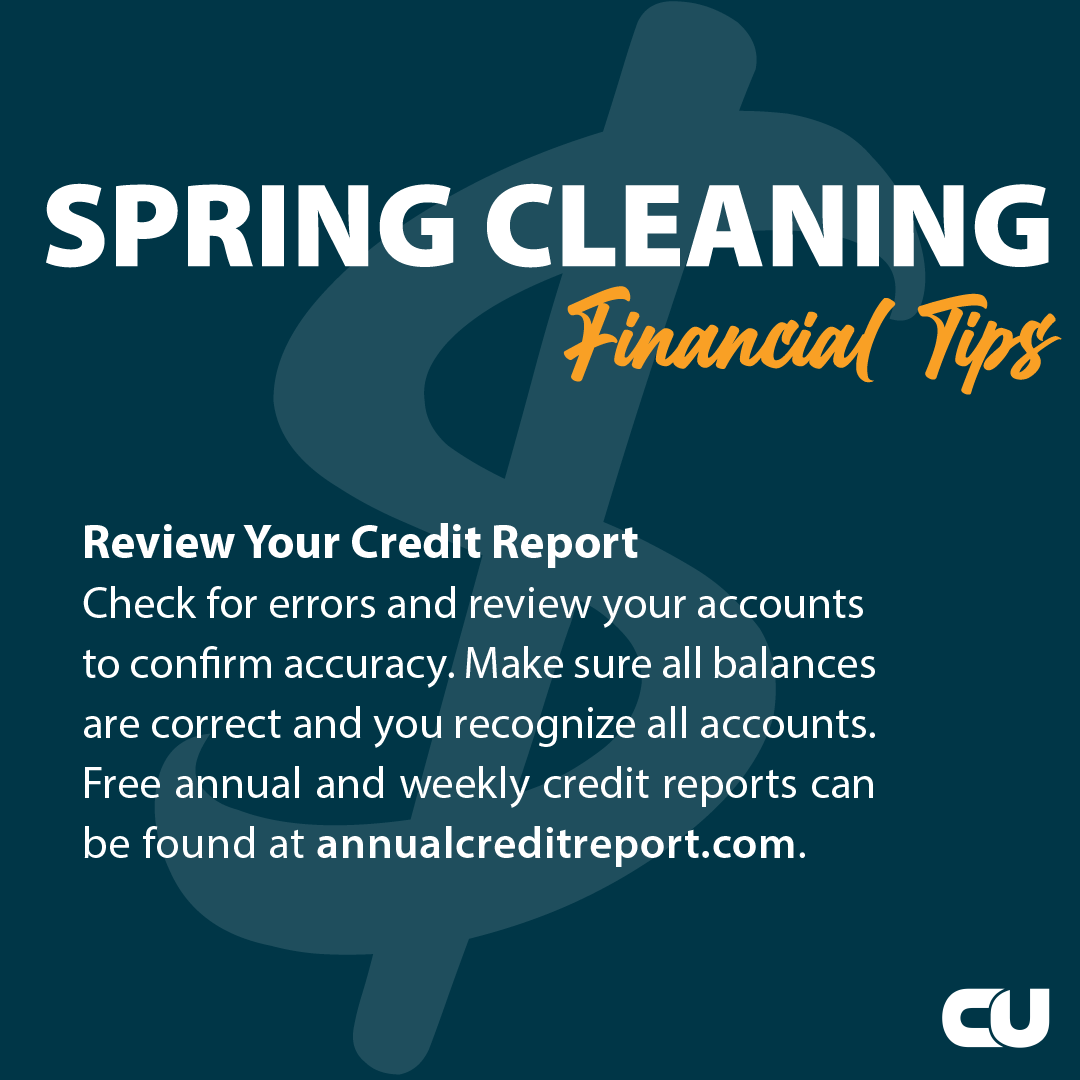 Reviewing your credit report frequently helps you spot errors, track your financial progress, and catch potential fraud early! ⚠️

annualcreditreport.com

#WeAreFFCU #peoplehelpingpeople #SpringCleaning