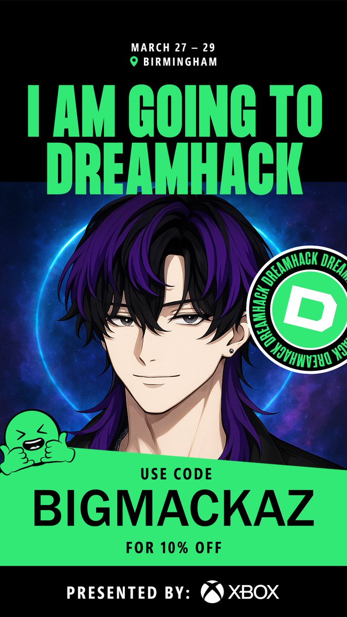 BigMacKaz1's tweet photo. I am going to DREAM HACK ! 
Also 27th of March I will be Playing League of Legends with 4 other creators on The Co-Lab. 

HOPE TO SEE YOU GUYS THERE !
Big up @DreamHack @LoLUKN #DHBirmingham https://t.co/DWRJDUAC1R