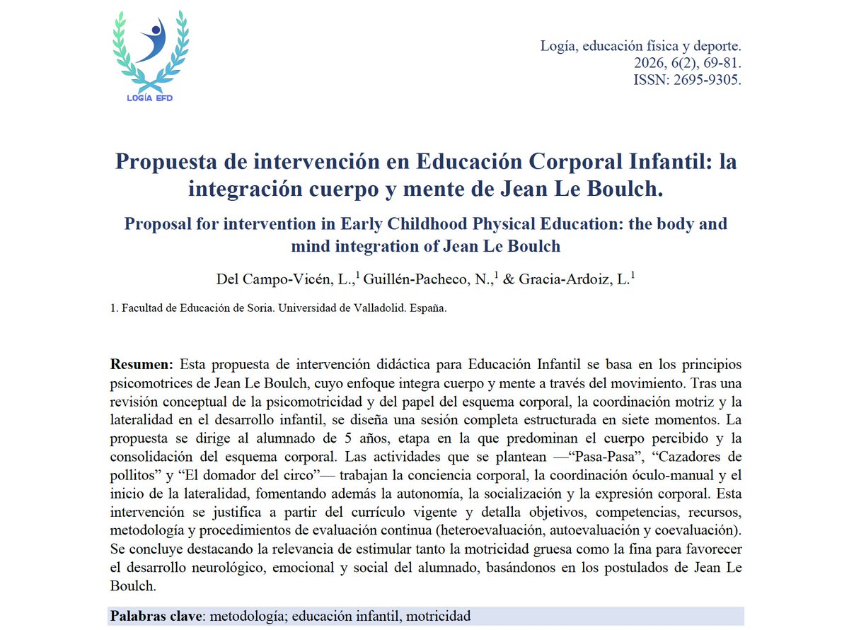 Logía, educación física y deporte. tweet media