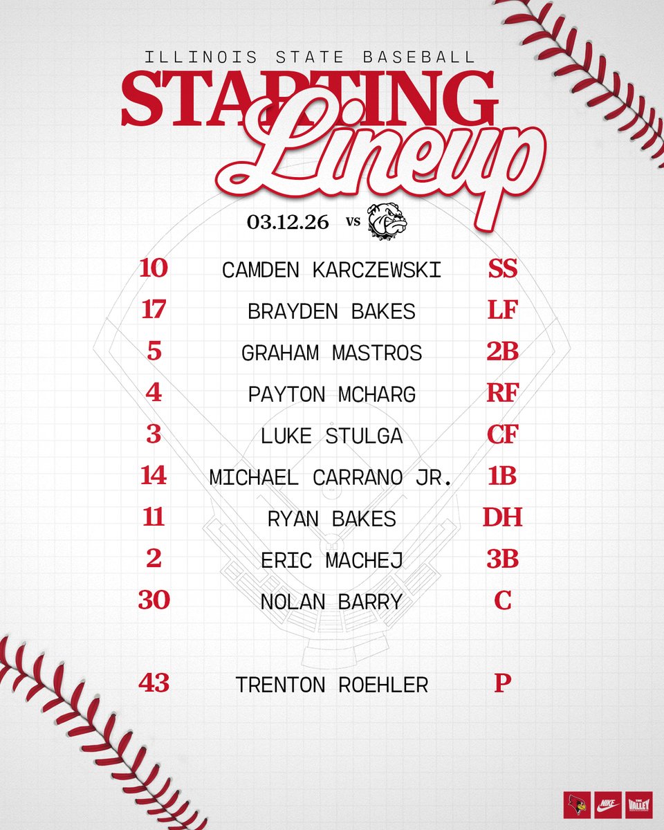 RedbirdBaseball's tweet photo. Today's 9 at Duffy Bass Field https://t.co/Vs19c284wp