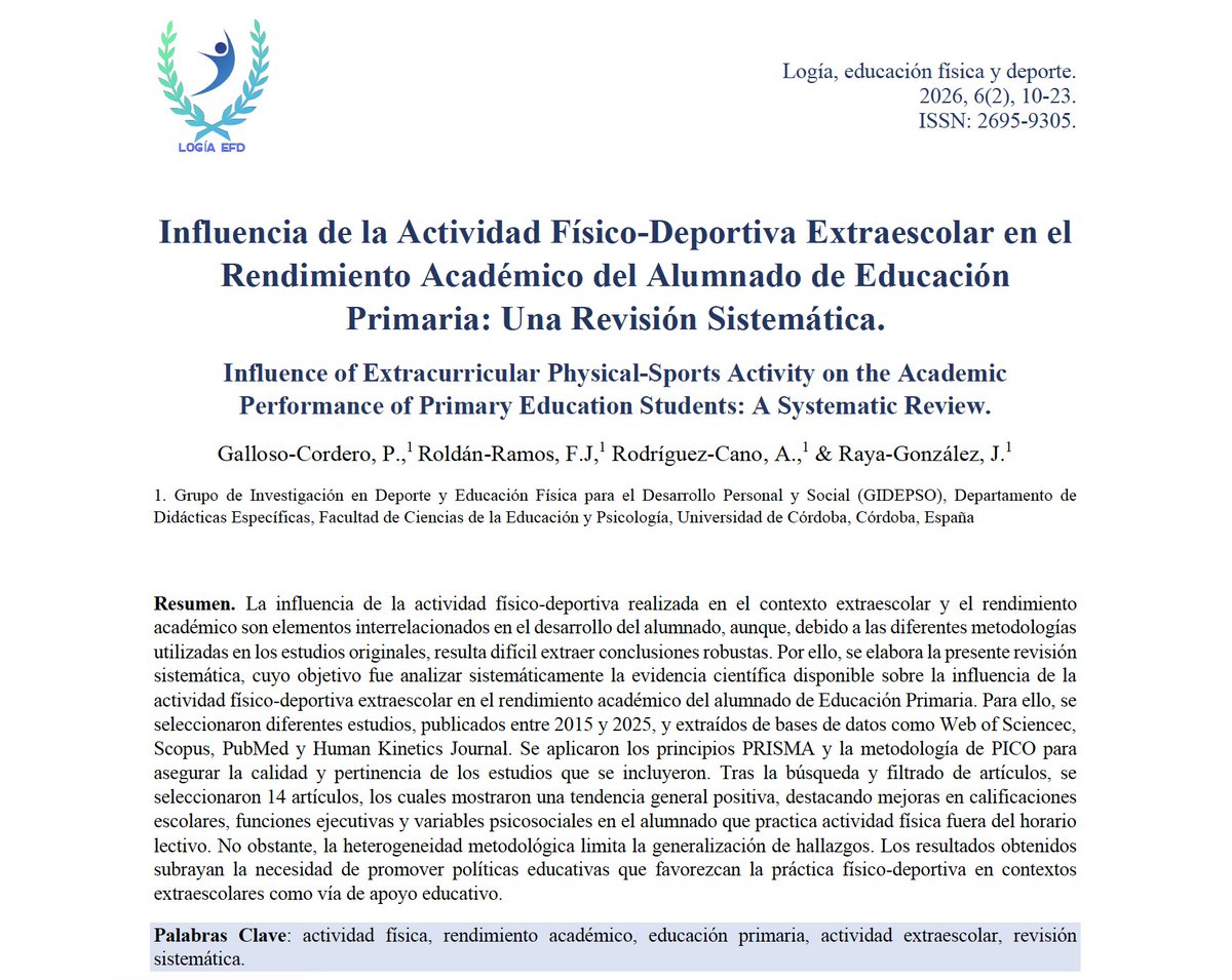 Logía, educación física y deporte. tweet media