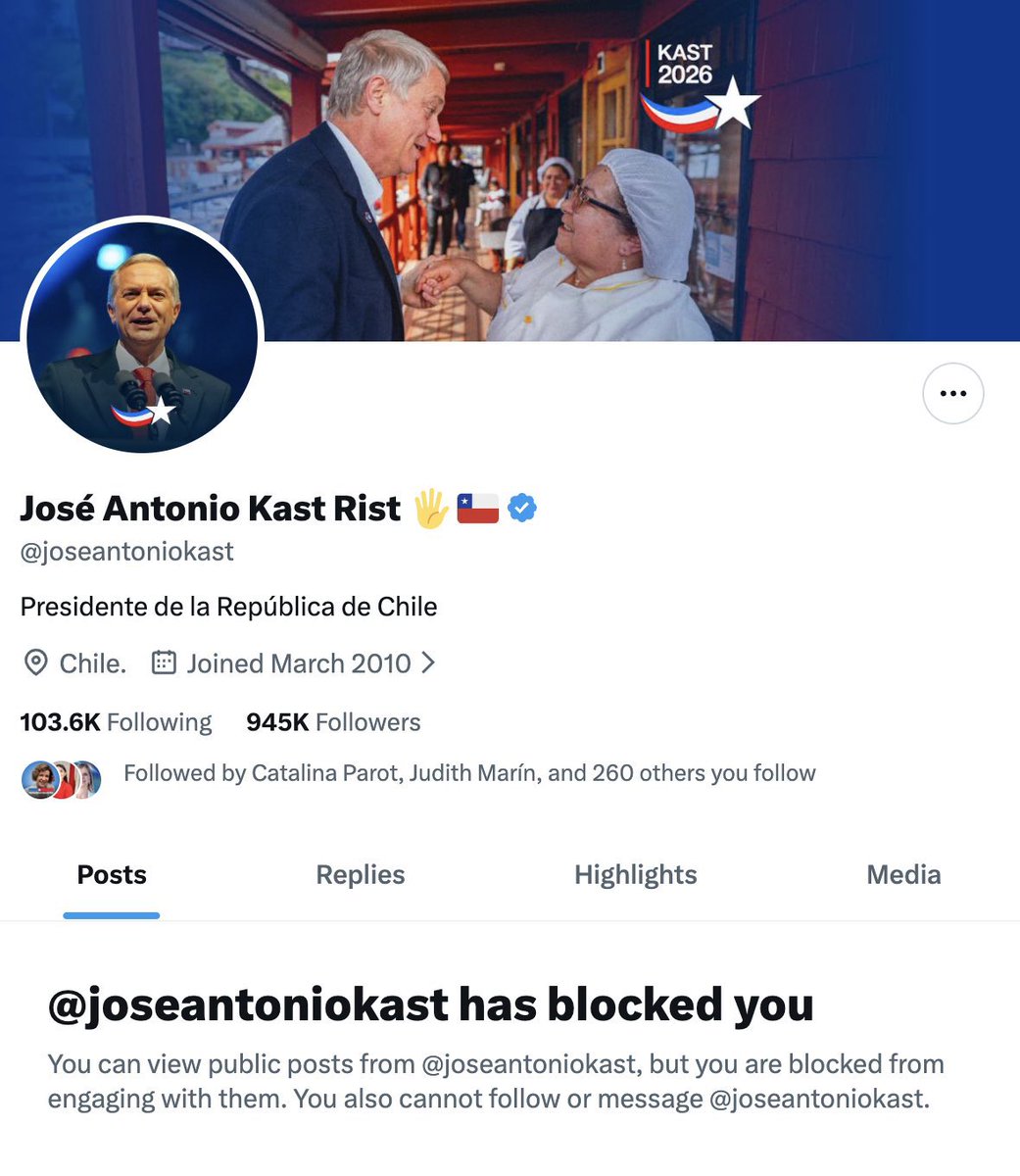 ¿Por qué la cuenta del Presidente Kast en Twitter no cumple con la prohibición de bloquear usuarios que el propio gobierno estableció en su decálogo para el uso de redes sociales por parte de autoridades?