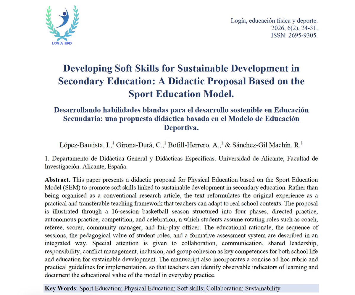 Logía, educación física y deporte. tweet media