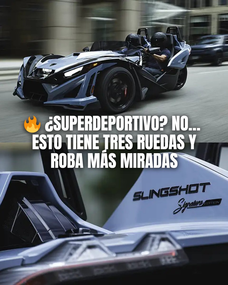autoproyecto's tweet image. 🔥 Tres ruedas.
⚡ 204 hp.
🎧 Audio de 700 watts.
El Polaris Slingshot Signature Edition 2026 es un espectáculo sobre ruedas… o mejor dicho, tres.
#PolarisSlingshot #AutosExóticos #CarCulture

Checa nuestro sitio web: autoproyecto.com/2026/noticias/…