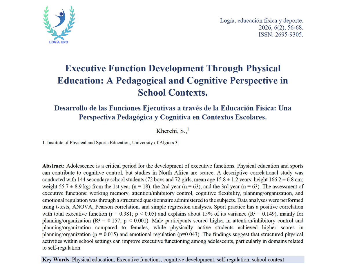 Logía, educación física y deporte. tweet media