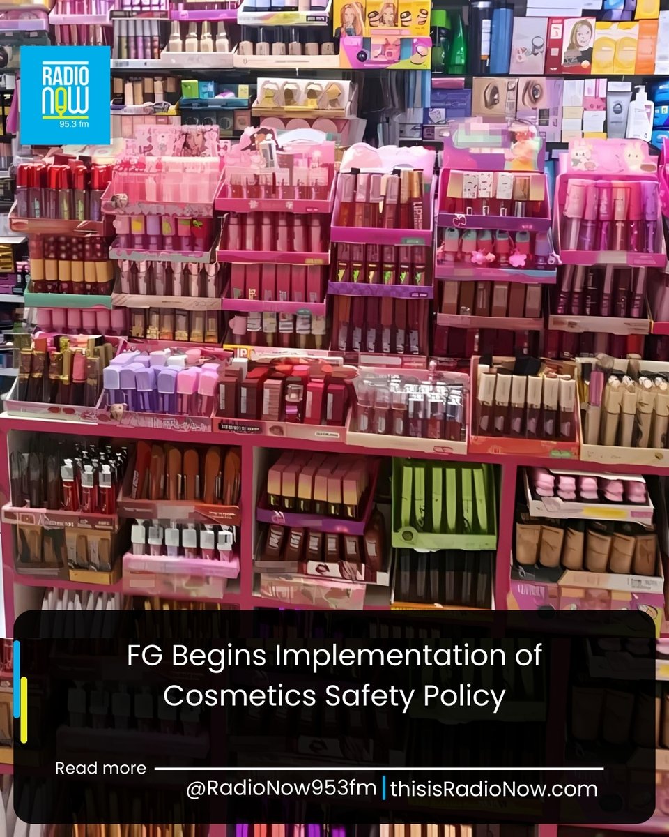 RadioNow953FM's tweet image. The Federal Ministry of Health and Social Welfare has begun implementing the National Policy on Cosmetics Safety and Health at the state level, starting with a stakeholder engagement in Lagos. Read More: thisisradionow.com/fg-begins-impl…

#cosmetics #NAFDAC #NewsUpdate
