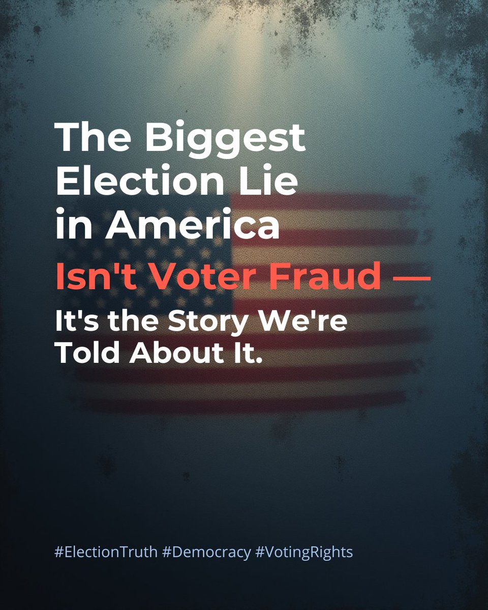 CTrevorNelson's tweet photo. The Biggest Election Lie in America Isn’t Voter Fraud, by @CTrevorNelson https://t.co/ZibfXsvZnk
#ElectionTruth
#democracy
#VotingRights https://t.co/1w7P3sKuAe