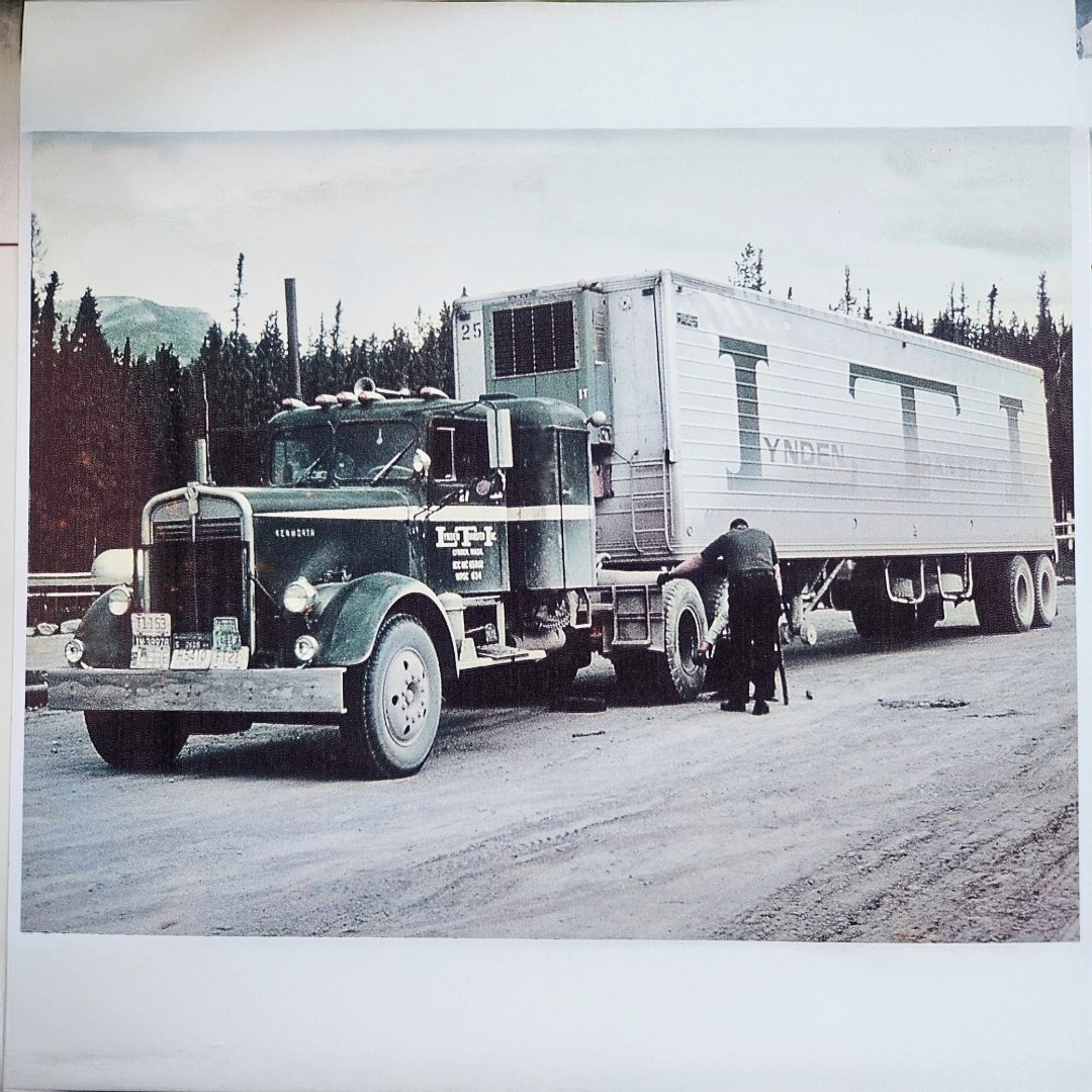 LyndenInc's tweet photo. Taken in 1963, Lynden drivers change a flat tire on the Alcan Highway. Our drivers do whatever it takes to keep freight moving!
#Lynden #transportation #shipping #logistics #Throwback #TBT #ThrowbackPost #History #LyndenHistory #trucking https://t.co/BvPAZO9Rwu