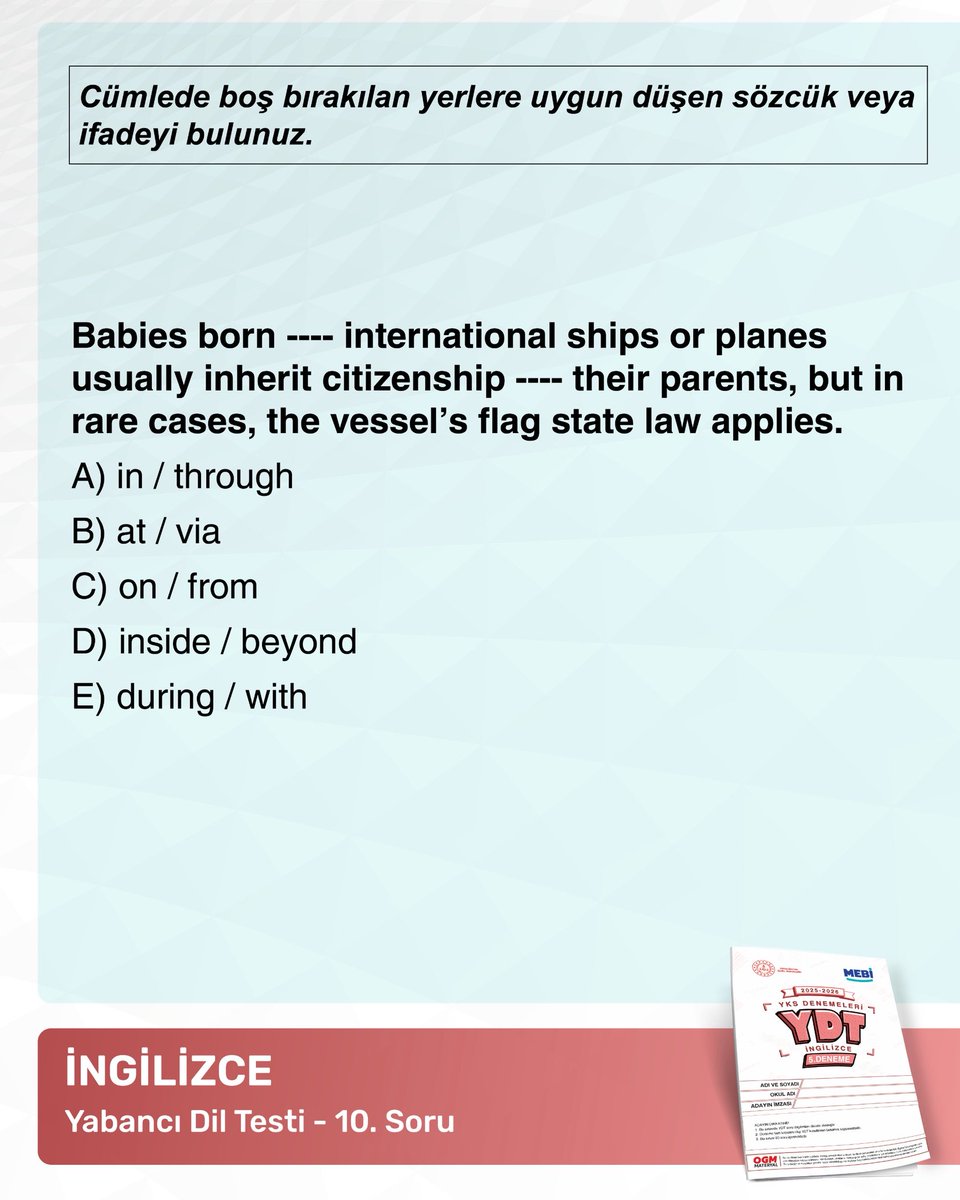 YDT 5. Deneme’den
dikkat çeken sorular. 🔍✨
Sorular için kaydır ➡️