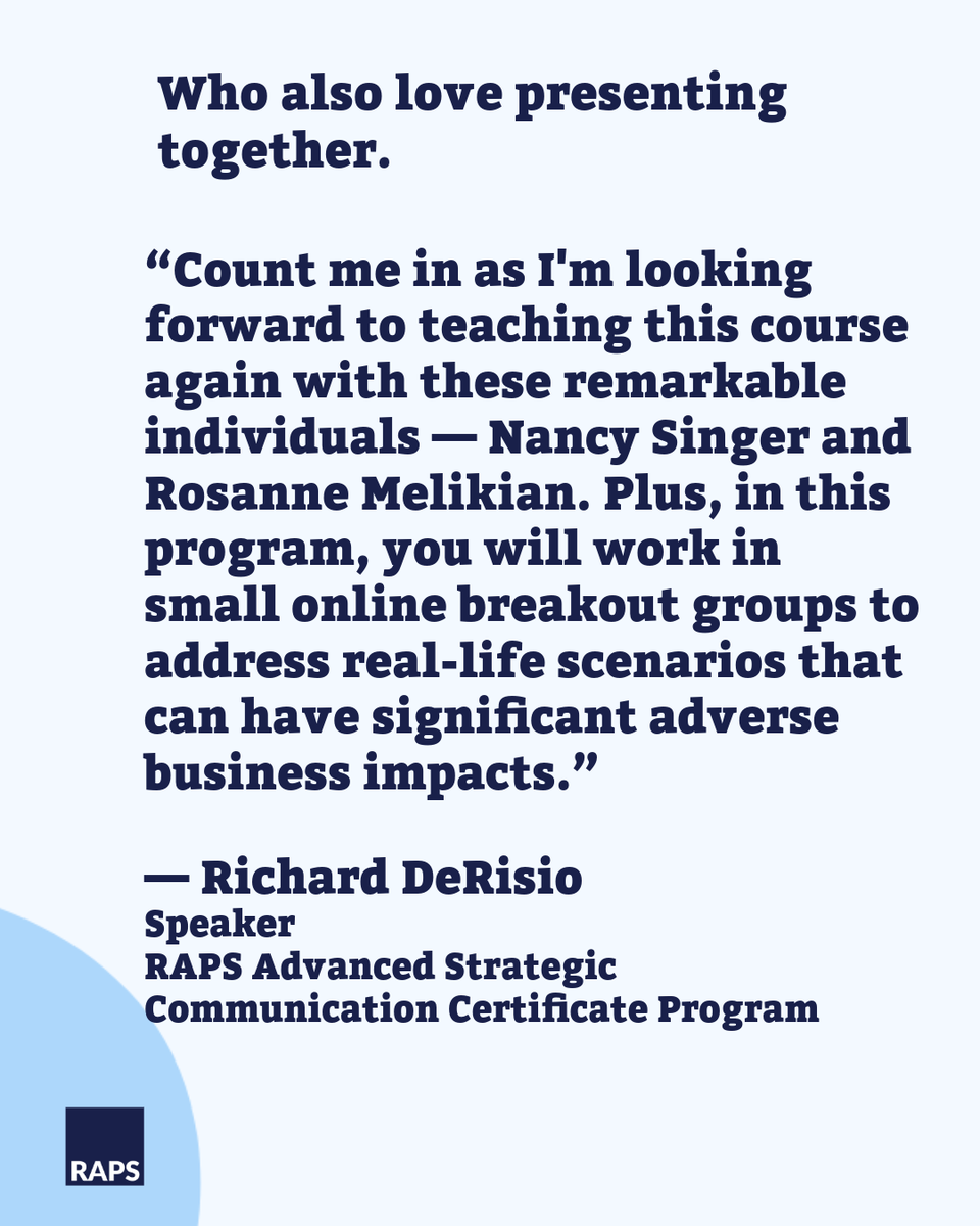 Regulatory Affairs Professionals Society tweet media