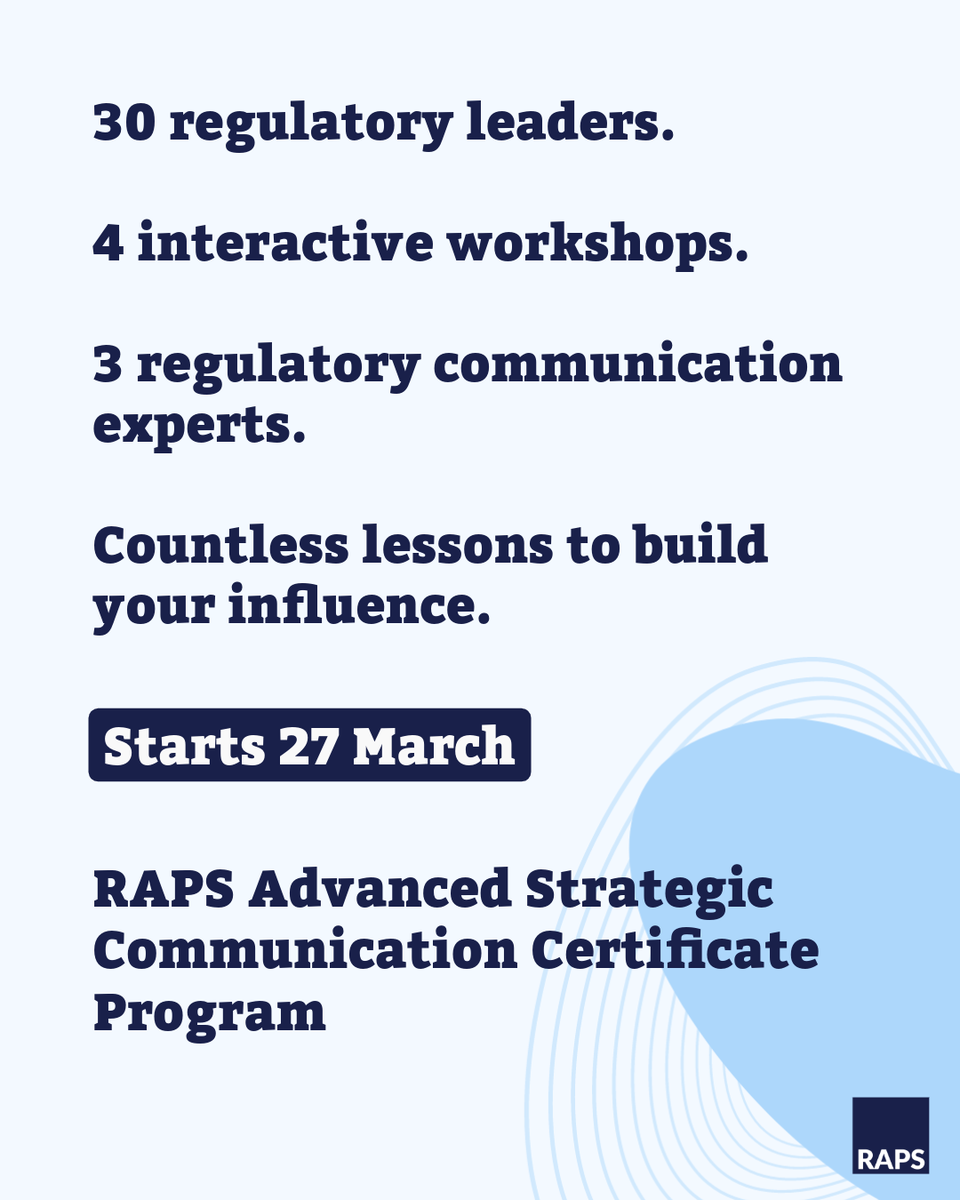 Regulatory Affairs Professionals Society tweet media