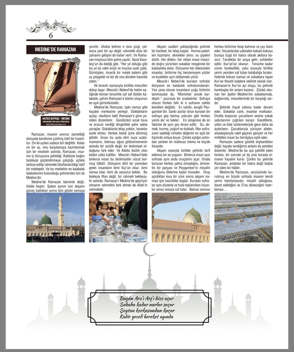 CiddeEgitim's tweet photo. 🕋Mekke ve 🌹Medine’de Ramazan🌙 
Mekke Türk Okulu Müdürümüz
Zeynep TAŞDELEN ile öğretmenimiz Şahin ÖZAYDIN “Mekke’de Ramazan” ve
Medine Türk Okulu öğretmenimiz Hatice BOYRAZ “Medine’de Ramazan” ile ilgili merak ettiklerimizi yazdıkları güzel makaleleri için çok teşekkür ederiz. https://t.co/QrkyC2bO3q