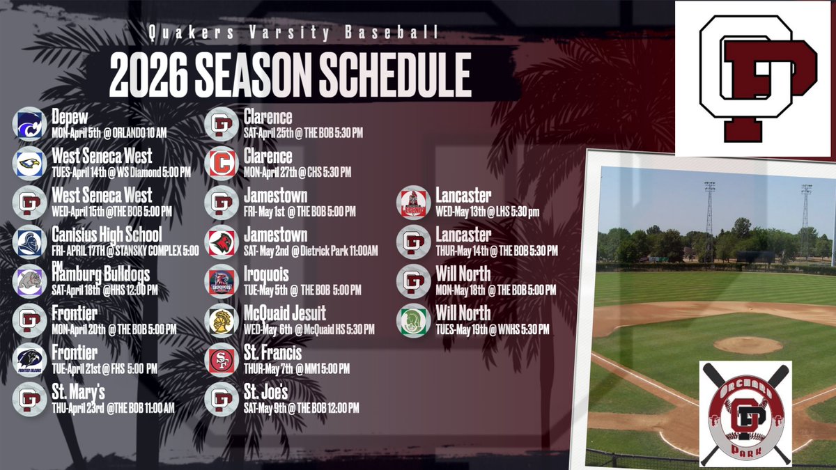 Orchard Park Boys Varsity Baseball tweet media