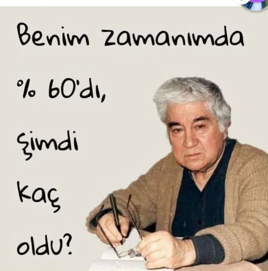 Dede38__'s tweet photo. ''Adamın biri otomobiliyle giderken yolda bir yolcu alır. Adam arka tarafa biner..
Şoför;
- Eee hemşerim, kimsin, nereye gidersin?
Yolcu;
- Ben azrailim, canını almaya geldim..
Şoför alaycı bir tavırla;
- Sen mi azrailsin? Yav senin gibi azrail olur mu hiç?
Yolcu sakin bir tavırla;
- Sen daha önce azraili gördün mü de tarif ediyorsun? İnanmadın bana öyle mi?
Şoför;
- İnanmadım tabi..
Yolcu;
- O zaman 200 metre ileride bir adam daha alacaksın..
Gerçekten de adamın dediği gibi şoför 200 metre ileride bir yolcu daha alır ve bu yolcu ön tarafa oturur. Olay bundan sonra daha da ilginç bir hal alır..
Şoför yanındakine;
- Eee sen kimsin, nereye gidersin?
Öndeki yeni yolcu;
- Ağabey, beni merkezde bir yerde indirirsen çok sevinirim..
Şoför;
- Yav şu arkadaki adam bana azrailim diyor. Görüyor musun şu herifi? Ben kendisine iyilik ediyorum, o ise benimle dalga geçiyor zibidi..
Öndeki yolcu arkaya bakar, sonra da;
- Abi arkada kimse yok ki..
Şoför hışımla arkaya döner ve;
- Kör müsün be! Adam, arkada oturuyor ya..
Öndeki yolcu arkaya bir daha bakar;
- Abi senin kafan iyi mi?Yoksa benimle dalga mı geçiyorsun?
Bu sefer arkadaki söze girer;
- Gördün mü, öndeki yolcu beni ne duyabilir ne de görebilir..
Şoförün bir anda dizlerinin bağı çözülür, beti benzi atar..
Arkadaki yolcu;
- Hadi, arabayı kenara çek, iki rekat namaz kıl, sonra da canını alacağım..
Şoför ağlamaklı, çaresiz bir şekilde arabayı kenara çeker ve iner arabadan..
Sonraaa...
Sonra ne olmuş biliyor musunuz?
Adamlar arabayı aldığı gibi kaçmışlar...  ''
AZİZ NESİN ve SİZİN Memlekette EŞEK YOK MU ?
MEDENİYETLER TARİHİ (( ARKEOLOJİ MİTOLOJİ KÜLTÜR SANAT ))