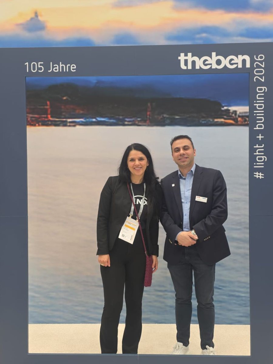 Futurasmus's tweet image. 🙏 Thanks to Cenk Elverdi for welcoming us at the Theben AG booth during Light + Building.

iONprime Room Controller
iONprime – KNX Push Buttons
KNX &amp;amp; DALI-2 Lighting Control
MIX2 – Modular KNX actuators
Meteodata KNX
KNX RF Secure

#KNX #LightAndBuilding #Theben #DALI