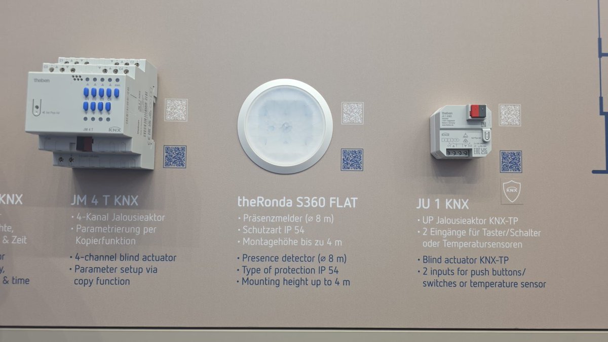 Futurasmus's tweet image. 🙏 Thanks to Cenk Elverdi for welcoming us at the Theben AG booth during Light + Building.

iONprime Room Controller
iONprime – KNX Push Buttons
KNX &amp;amp; DALI-2 Lighting Control
MIX2 – Modular KNX actuators
Meteodata KNX
KNX RF Secure

#KNX #LightAndBuilding #Theben #DALI