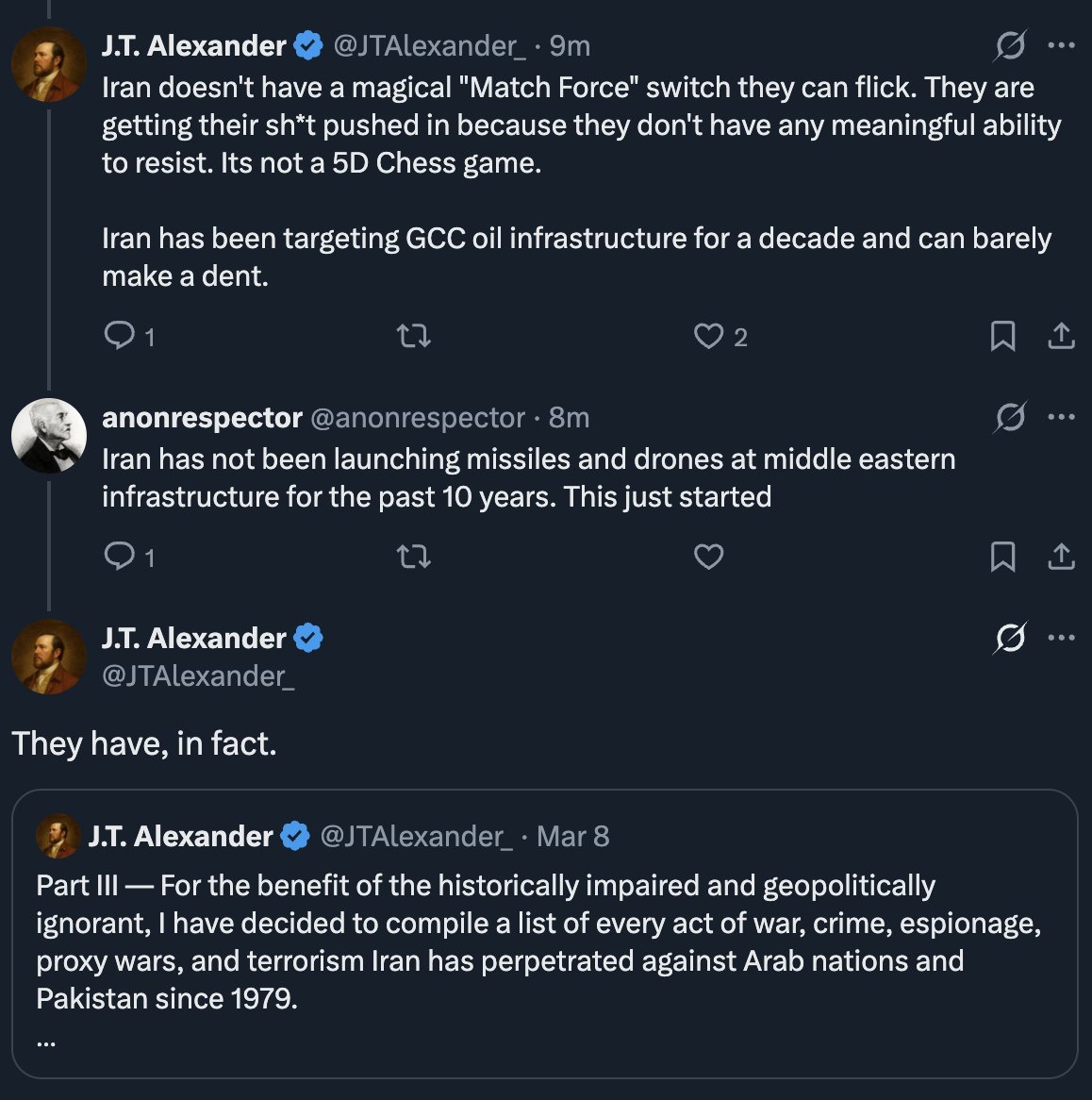 I don't mean to pick on this user in particular, but this really hammers home that the key issue re: Iran disinformation is simply that a huge number of people vastly overestimate how much they actually know as a baseline before they even start taking in "updates."