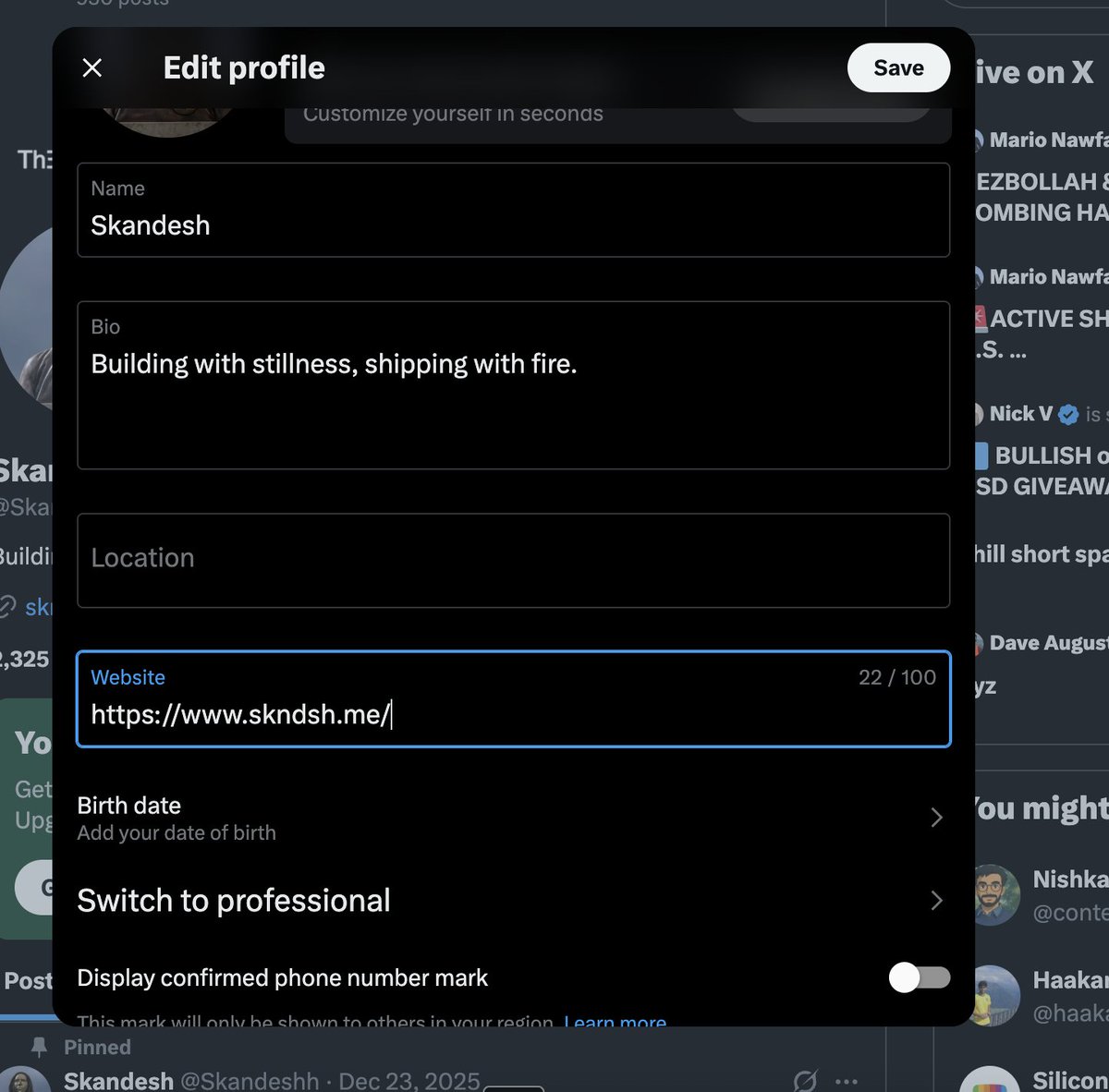 redesigned the whole porfolio - skndsh.me