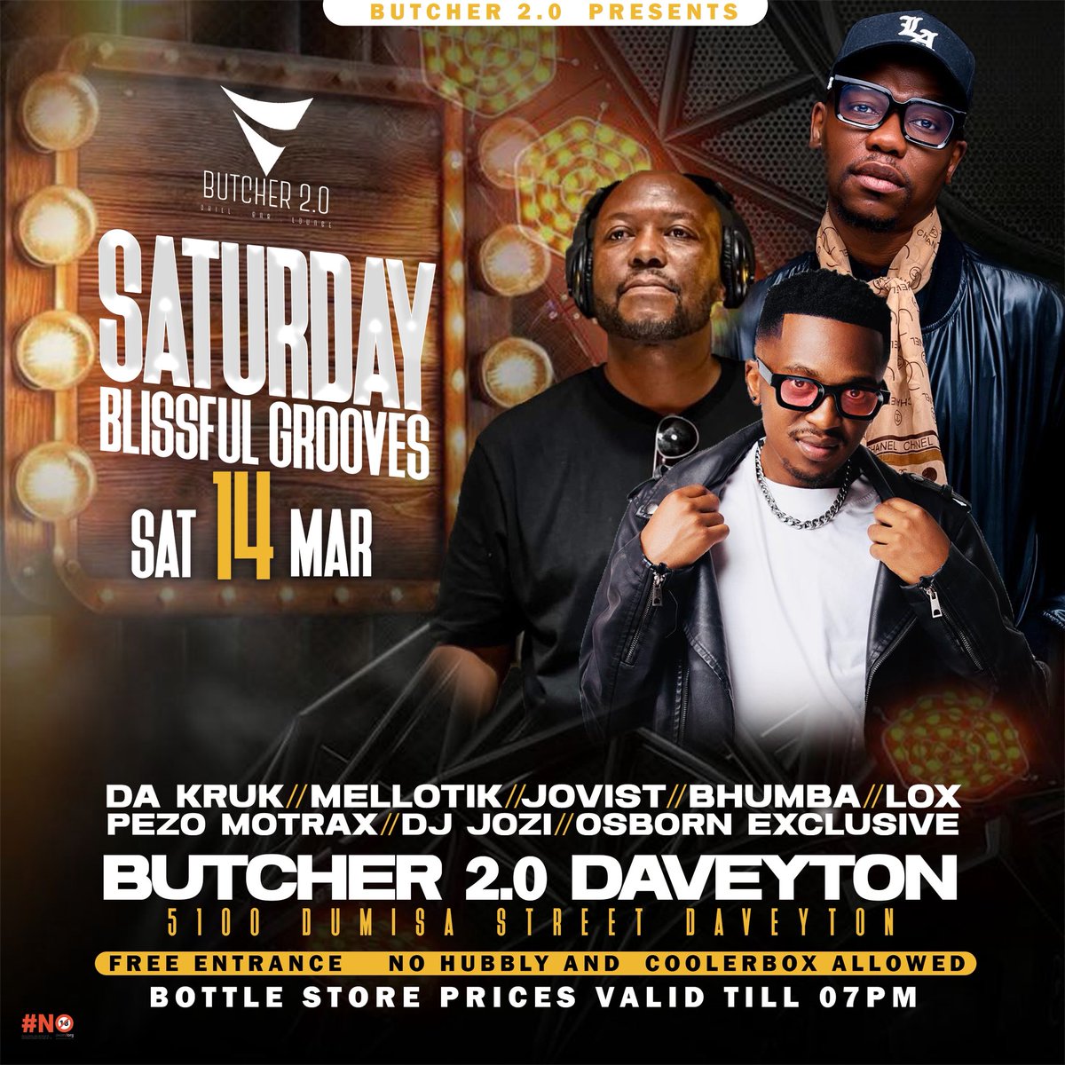PezoSA's tweet photo. Weekend Gig Guide 

Friday
📍 Blue Room in Hatfield, Pretoria 
📍 Butcher 2.0 in Daveyton 

Saturday 
📍Butcher 2.0 in Daveyton 

Have a great and safe weekend ahead. ✌🏿 https://t.co/rOqe27q1sj