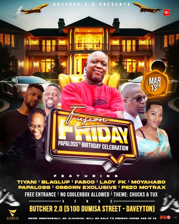 PezoSA's tweet photo. Weekend Gig Guide 

Friday
📍 Blue Room in Hatfield, Pretoria 
📍 Butcher 2.0 in Daveyton 

Saturday 
📍Butcher 2.0 in Daveyton 

Have a great and safe weekend ahead. ✌🏿 https://t.co/rOqe27q1sj