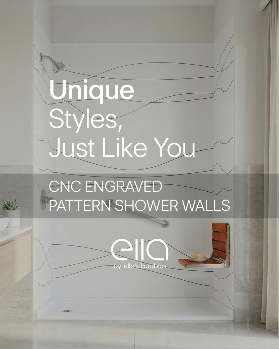 EllasBubbles's tweet photo. A shower upgrade should feel exciting, not stressful. Our CNC engraved acrylic shower walls come in multiple modern patterns and are made to be strong, resistant, and simple to install for a clean finished look.

Find more wall options, plus accessories and fixtures to complete your bathroom on https://t.co/u1ULbnrx6i.
Call (800) 480-6850 or visit https://t.co/u1ULbnrx6i.

#EllasBubbles #ParedesDeDucha #PanelesDeDucha #Acrilico #DuchaModerna #BanoModerno #RemodelacionDeBano #RenovacionDeBano #IdeasDeBano #DisenoDeInteriores #AccesoriosDeBano #MejoraDelHogar #InstalacionFacil #Duradero #Resistente #EstiloModerno #DuchaNueva #ReformaDelHogar