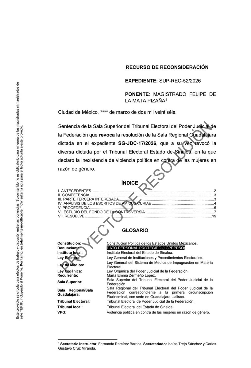 🚨 ¡ÚLTIMA HORA! 🚨
Acaba de ser publicado el proyecto de la Sala Superior <a href="/TEPJF_informa/">Tribunal Electoral del PJF</a>. Se propone darnos la razón y REVOCAR la absurda sentencia contra Emma.

Aquí el proyecto: te.gob.mx/media/pdf/e2e9…

#CasoEmma #MisChatsSonPrivados #CENSURA