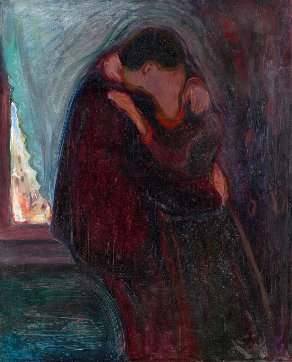 "...the face of a lover is an unknown precisely because it is invested with so much of oneself. It is a mystery, containing, like all mysteries, the possibility of torment."

—James Baldwin, Another Country

🖼️ The Kiss (1897) by Edvard Munch
