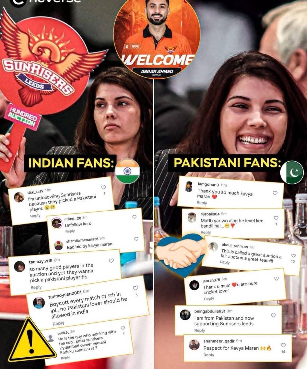 princesanu_56's tweet photo. 🚨Indian fans furious after Abrar Ahmed pick🚨
Indian fans showing anger after Pakistani spinner Abrar Ahmed was picked in The Hundred draft.
📍Indian fans vs Pakistani fans on social media after the Abrar Ahmed pick.
#AbrarAhmed #TheHundred #PakistanCricket #CricketTwitter https://t.co/g0sfFubFEJ