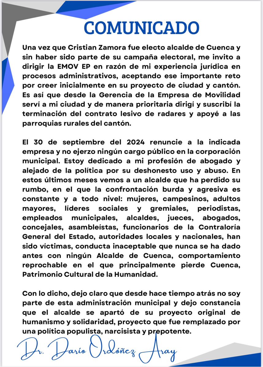 Darío Ordóñez Aray (@darioordoneza) on Twitter photo 