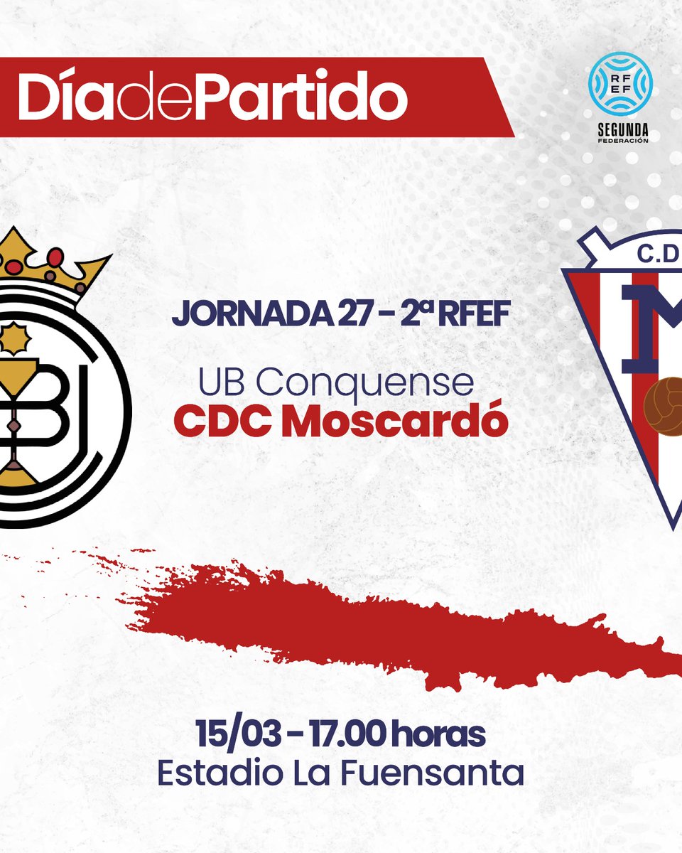 ¡𝐉𝐎𝐑𝐍𝐀𝐃𝐀 𝟐𝟕!

📅 Domingo 15
⚔️ @ubconquense
🏟️ Estadio La Fuensanta 
⏰ 17:00

#elbarrioelegido❤️🤍