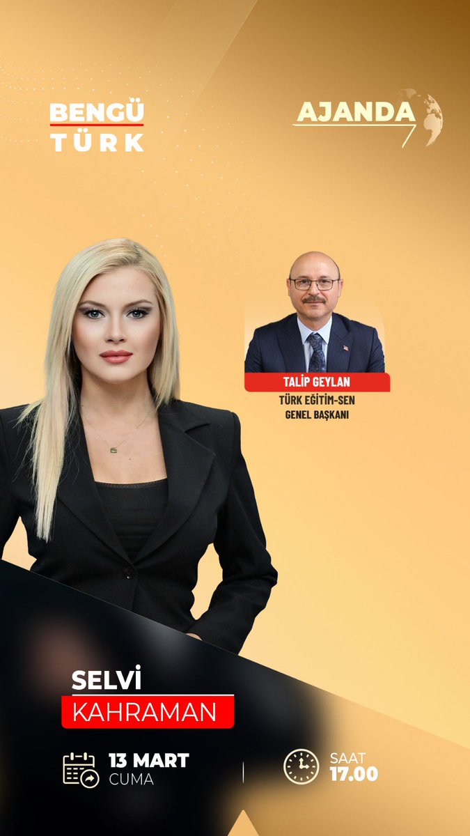 Yarın 17.00’de Bengü Türk TV’de eğitim çalışanlarının gündemini konuşacağız.
<a href="/benguturktv/">Bengü Türk</a>