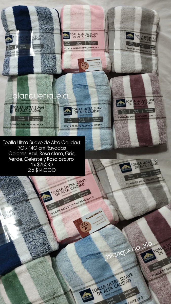 indumarisol's tweet photo. Toallon secado rápido!!!
3 unidades en stock!!
Azul - Rosa - Verde https://t.co/IN1zsN2aEk