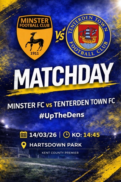 TenterdenTownFC's tweet photo. ⚽️MATCH WEEK⚽️

The Dens face a stern test this weekend as we travel to high flying @MinsterFC1911 ! Both teams have been on an incredible run over the last few months, but who will come out on top? 

⏱️14:45 KO
📍Hartsdown Park, CT9 5QZ
⚔️ @MinsterFC1911 

@KCFL1516  

🐯🐯🐯 https://t.co/ZL3fBgoauX