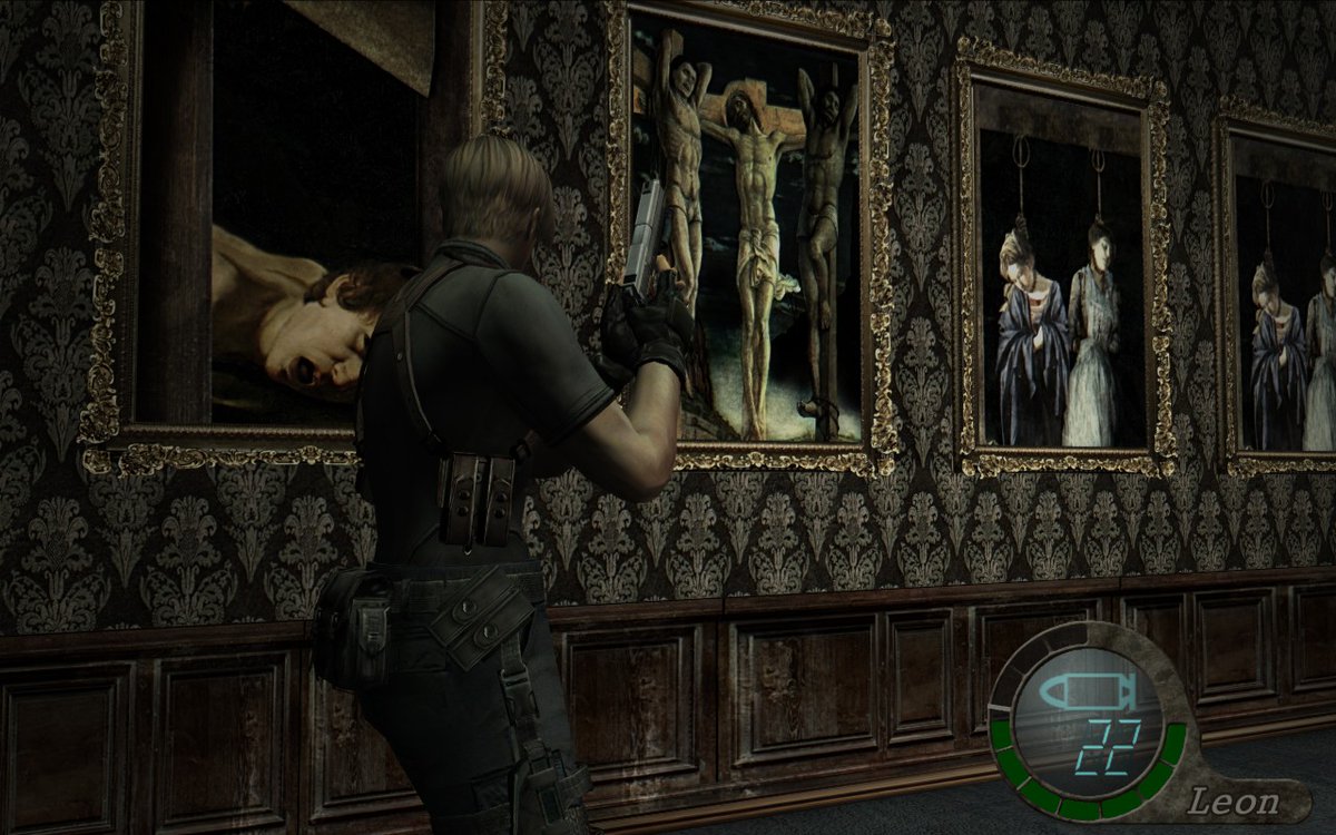 STsougkranis's tweet photo. I can't praise #HDProject enough, these people are art restoration maniacs and have elevated the art direction and my experience with the game significantly. #RE4 https://t.co/NysZQtLPWq