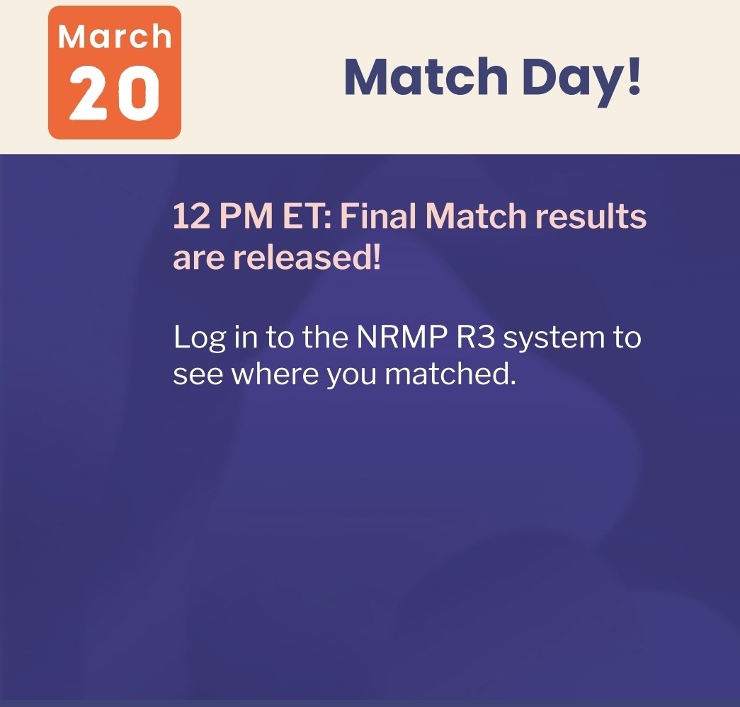 Nrmp R3 𝗥𝗲𝘀𝗶𝗱𝗲𝗻𝗰𝘆 𝗠𝗮𝘁𝗰𝗵 𝗪𝗲𝗲𝗸: Next week marks @TheNRMP Main Residency Match ...