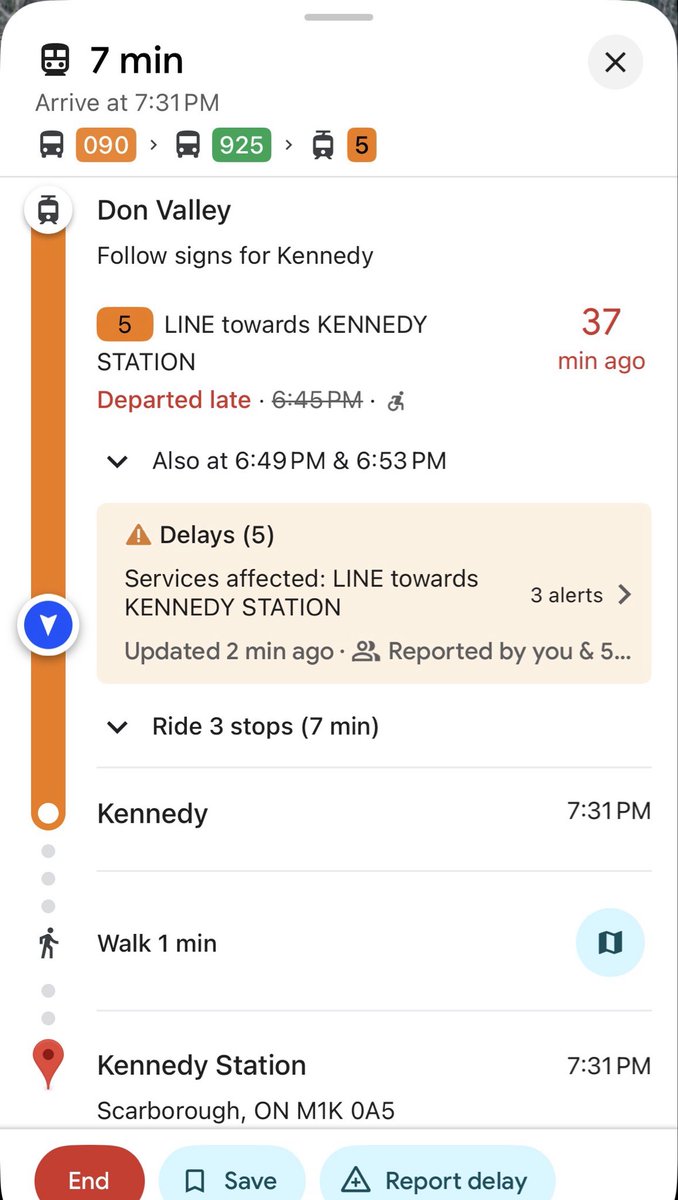 BEN_EVRiM0's tweet photo. @TTChelps was supposed to be at kennedy by 7.02 it’s 7.25 and still not there , seriously , you guys have to do something about this different lines same story , that’s so embarrassing. How the hell it took you years to build this line and yet , it’s not even working properly https://t.co/JFPBdWfaRo