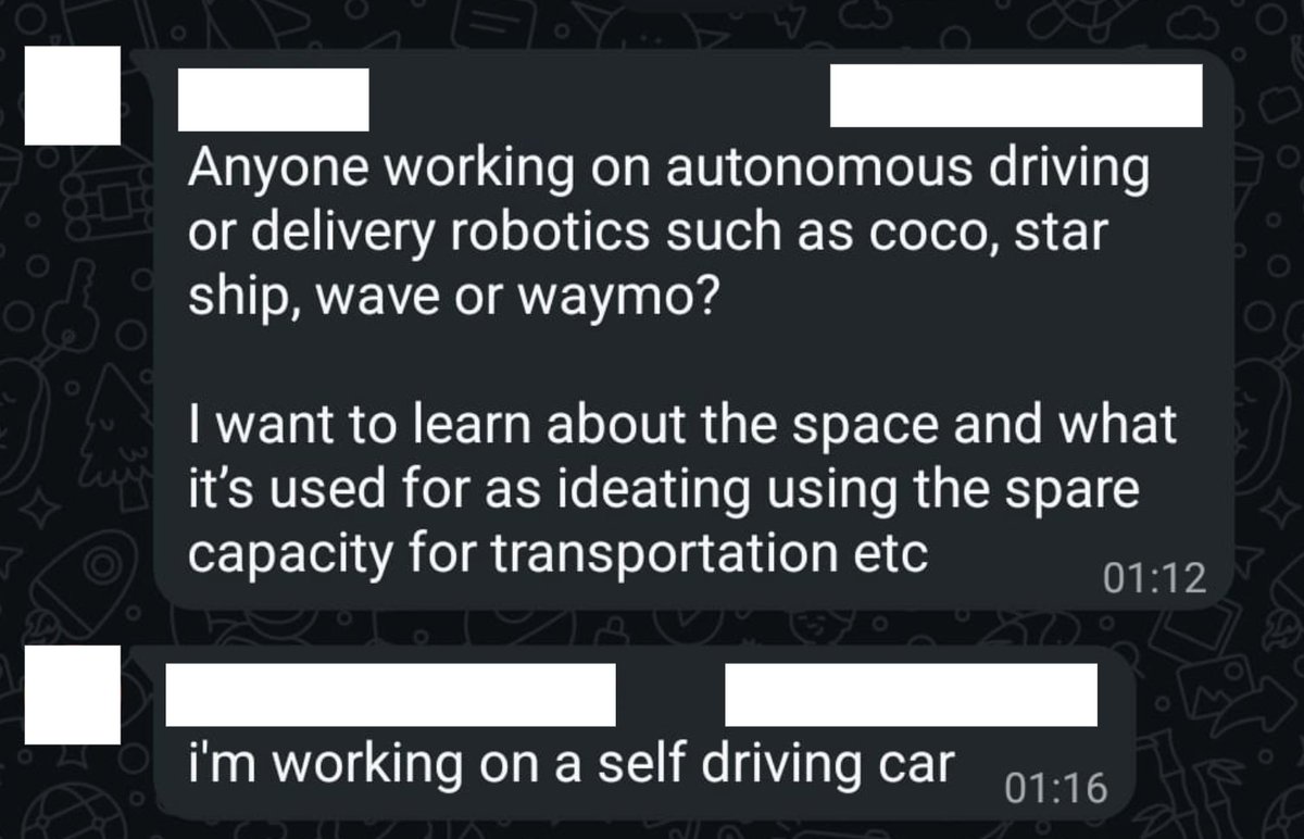 the { } community is bonkers because you can talk about anything from self driving cars to satellites to quantum computing and someone has worked on it.

and this is just cohort 01.