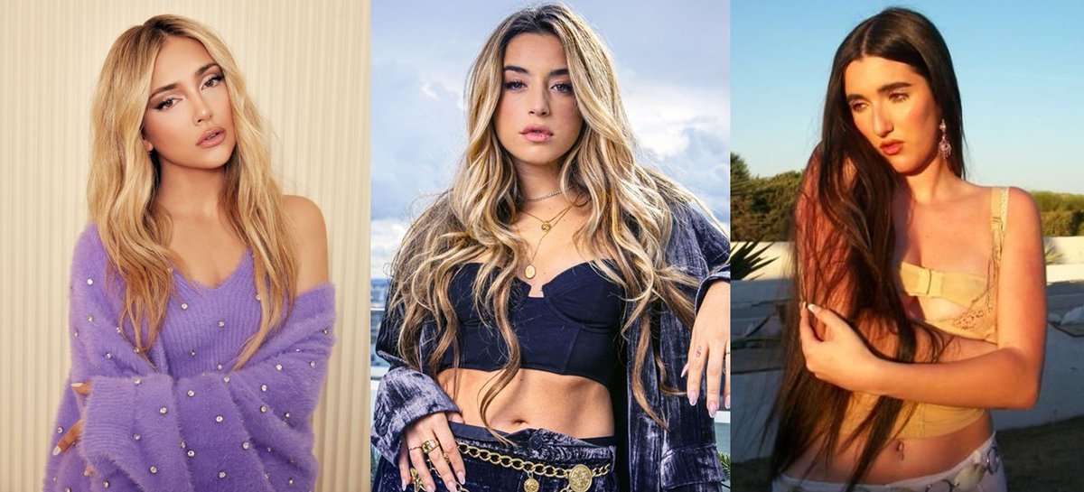 eljuezdelpop1's tweet photo. Una malagueña, una granadina y una gaditana lo están rompiendo estos últimos años en la música, las tres actualmente en el Top 10 de españolas con más oyentes en @Spotify . Ojalá una supercolaboración andaluza de las tres! 💚🤍💚#AnaMena #LolaIndigo #Judeline #ArteAndaluz https://t.co/XyND2yByBo