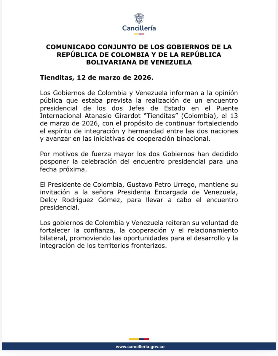 Cancillería Colombia tweet media