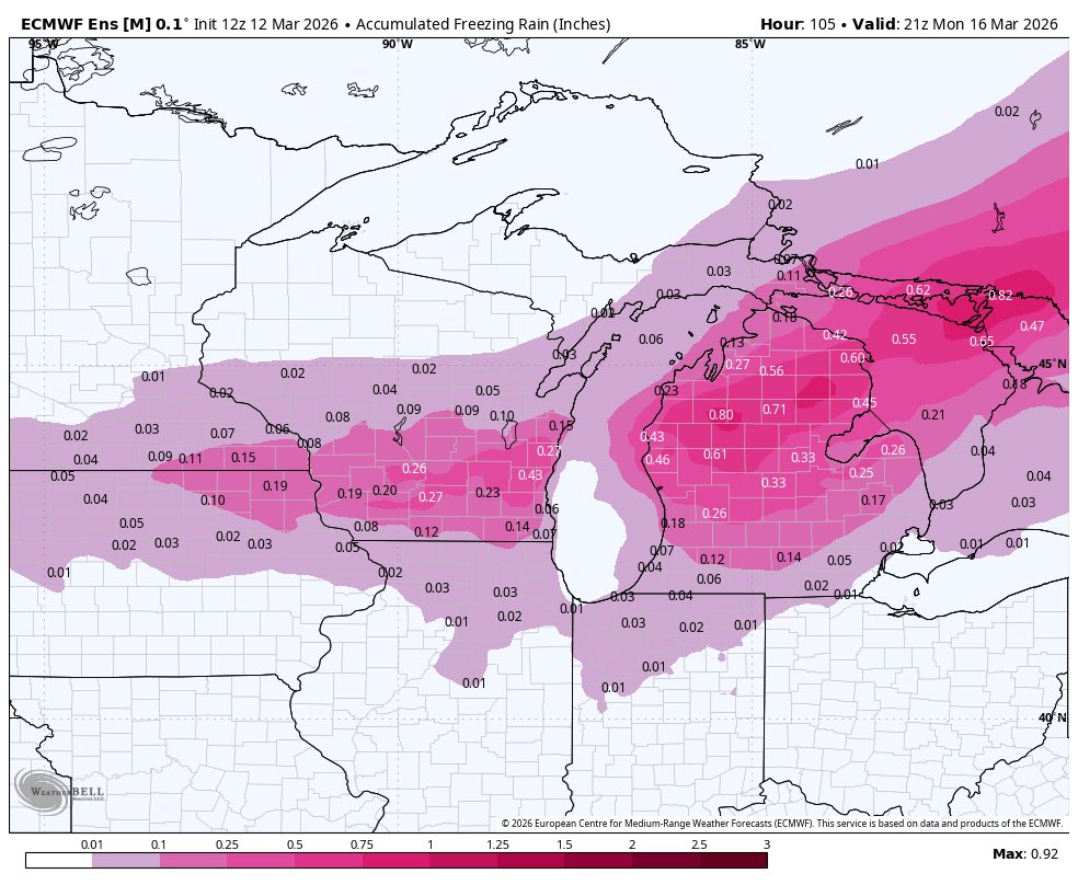 A FREEZING RAIN storm might be possible for Michigan Sunday-Monday This ...