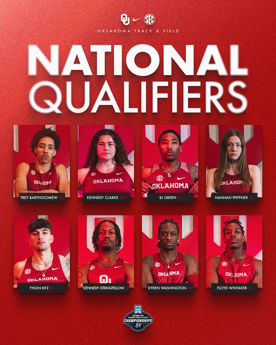 OU_Track's tweet photo. 'bout that time ⏳

one more look at our 8️⃣ https://t.co/rxjPNWW3mO