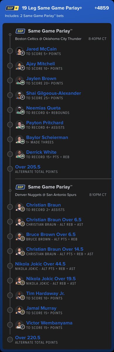DevBookBets's tweet photo. 🚨🚨🚨 NBA LOTTO 🚨🚨🚨

Play it with the overs and without the overs!! That way if player props hit, we still cash big!!

https://t.co/g9FN5GSBfC https://t.co/0YKvQgqJiH