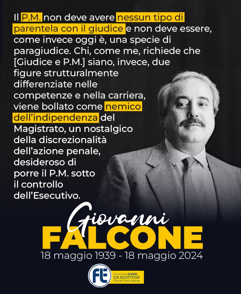 <a href="/pbersani/">Pier Luigi Bersani</a> Questo è il pensiero di Magistrati come Falcone, che non si occupavano di politica ma di giustizia, Magistrati veri...