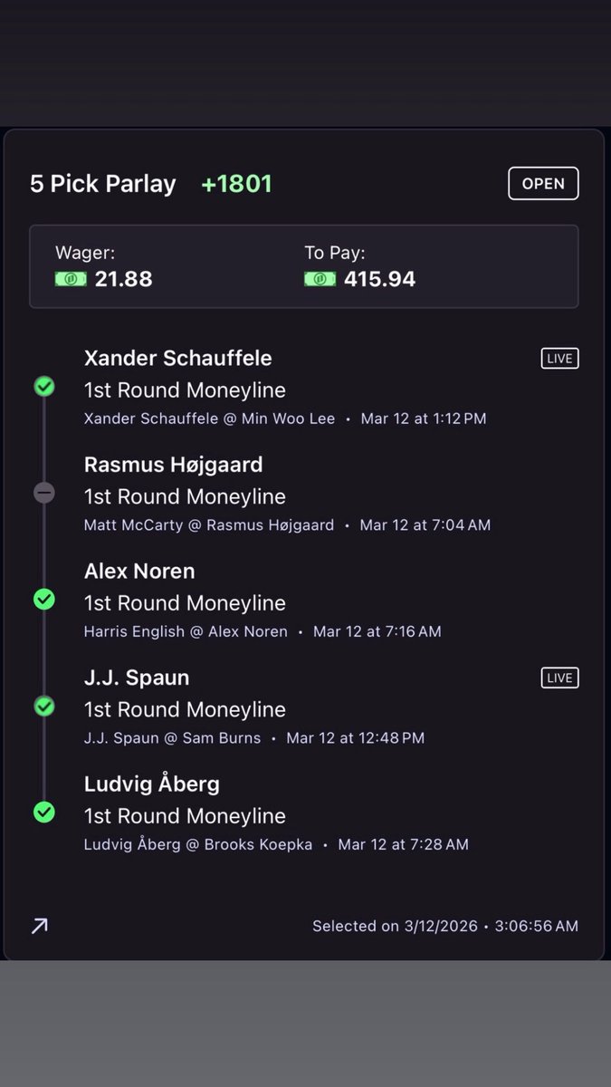 Furnacepicks's tweet photo. PGA Full Sweep 4-0 🧹🧹 200 💚♻️💬 I drop for tomorrow. +1800 BANG 🧹

2 Ball is 13-2 since we’ve started. INSANE (87%)

X could’ve cashed out with us. 9-2 on free plays and they sleep still. Just run it up! I’ll drop 

All here 25% off https://t.co/GqCbeEvx9D

Ludvig Aberg ✅
J.J. Spaun ✅
Alex Noren ✅
Xander Schauffele ✅
Tommy Fleetwood ✅
Xander Schauffele ✅
Si Woo Kim ✅
Russell Henley ✅
Alex Noren ✅
Cameron Young ✅
Chris Gotterup ✅
Sepp Straka ✅
Matt McCarty✅
Kurt Kitayama ❌
Hideki Matsuyama ❌