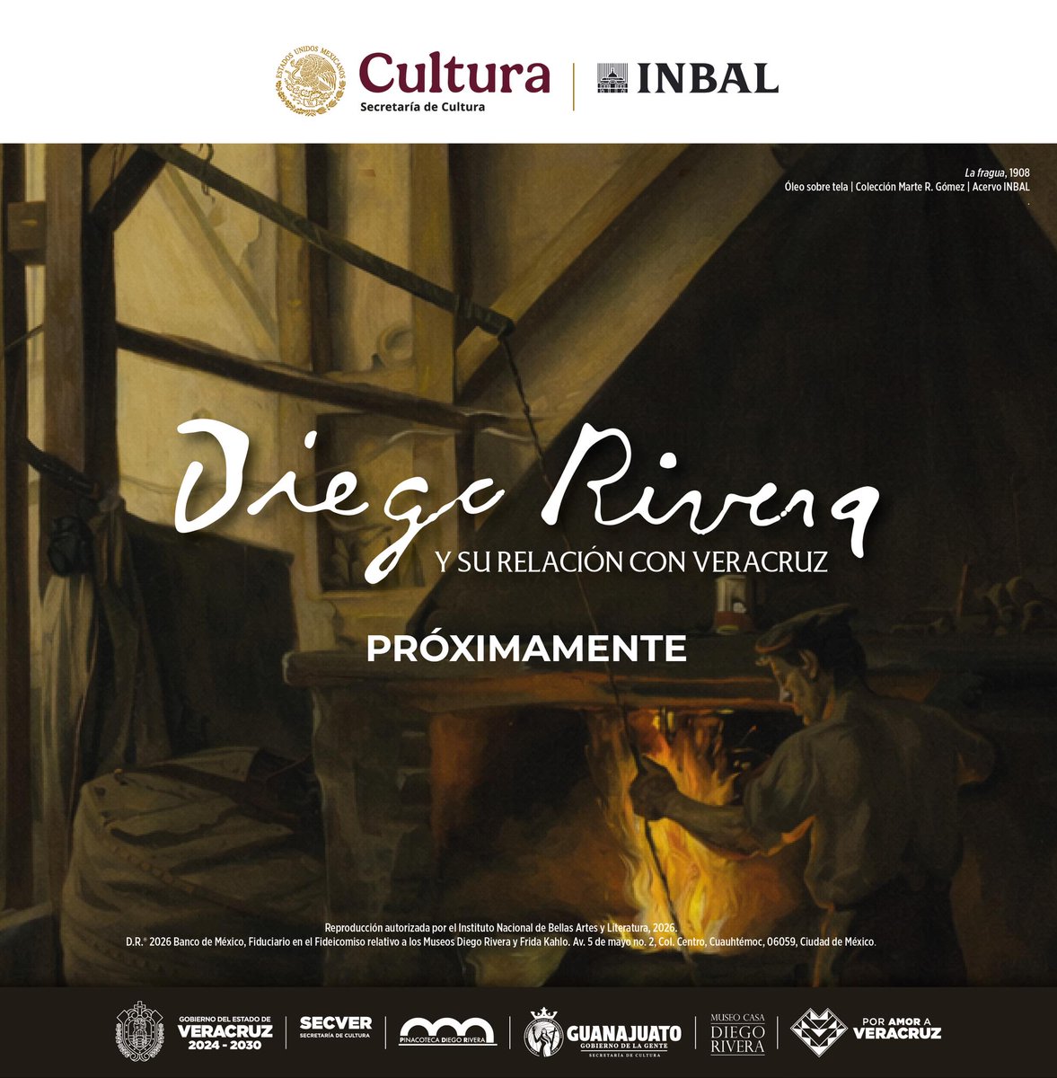 #Próximamente 
𝑫𝒊𝒆𝒈𝒐 𝑹𝒊𝒗𝒆𝒓𝒂 𝒚 𝒔𝒖 𝒓𝒆𝒍𝒂𝒄𝒊ó𝒏 𝒄𝒐𝒏 𝑽𝒆𝒓𝒂𝒄𝒓𝒖𝒛 ✨

Una muestra que explora los vínculos afectivos, formativos y culturales del artista con esta tierra.

En colaboración con el <a href="/bellasartesinba/">Instituto Nacional de Bellas Artes y Literatura</a> y la <a href="/culturagobgente/">Secretaría de Cultura Guanajuato</a>.