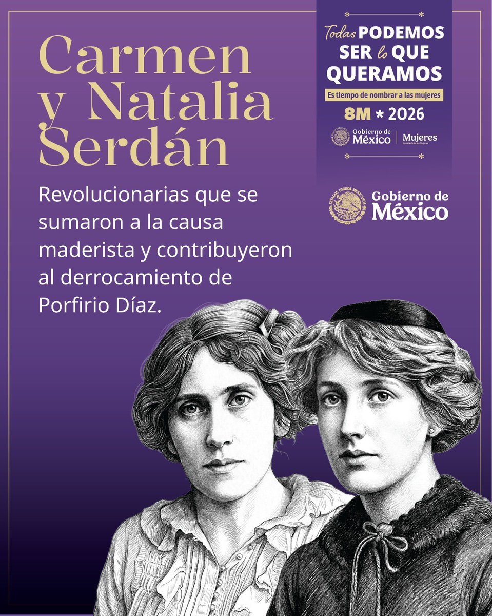 RevolucionariAs y estrategAs, #ConA, las hermanas Natalia y Carmen Serdán Alatriste, desafiaron los roles de género de su época, convirtiéndose en piezas fundamentales que encendieron la chispa de la Revolución Mexicana. Su valentía nos recuerda que, detrás de cada