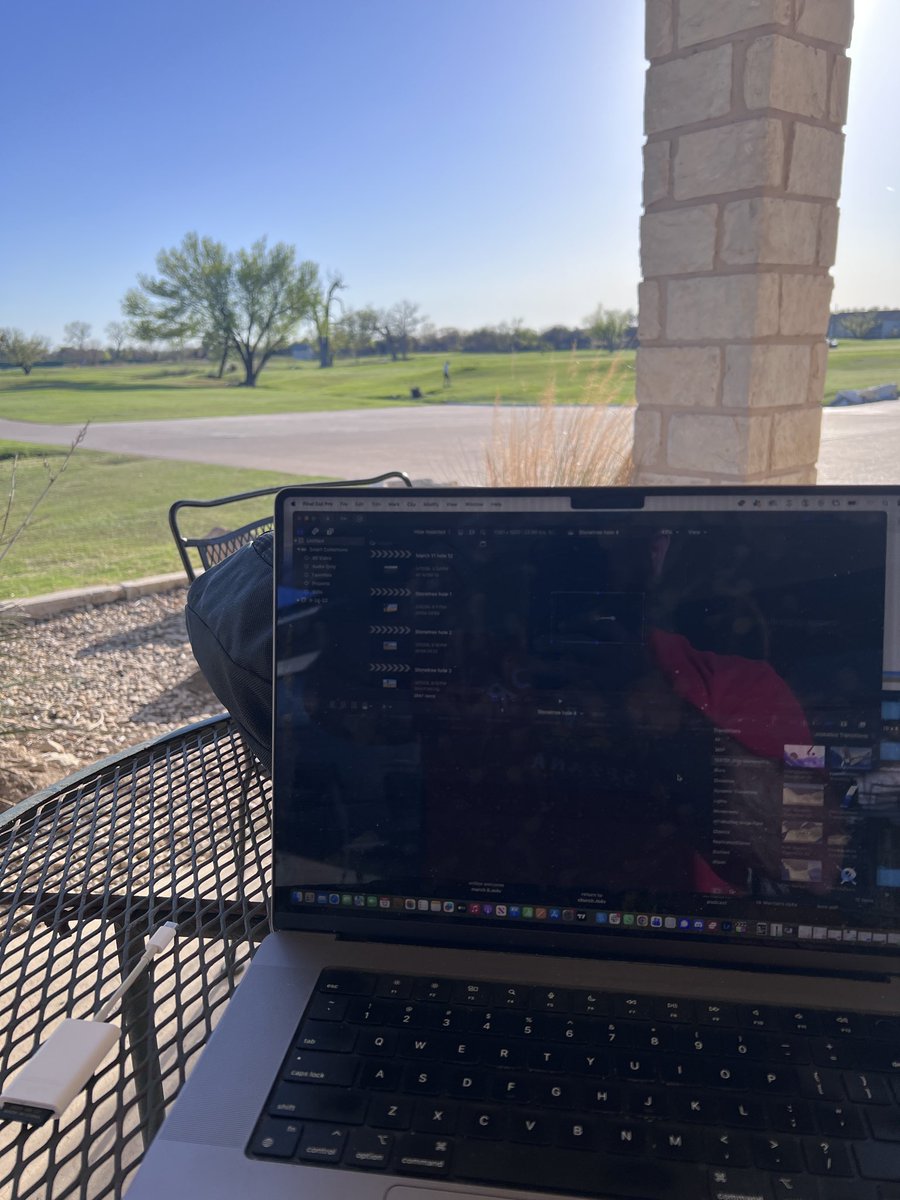 1. Work in the morning ✅ 
2. Cheer for my <a href="/SoftballTemple/">Temple College Softball</a> ladies in the afternoon ✅ 
3. Pick up my kids from school ✅ 
4. Finish my work while enjoying the weather and waiting on my son to finish his lesson ✅ ✅ ✅ 

It ain’t much but it’s glorious. #goodlife