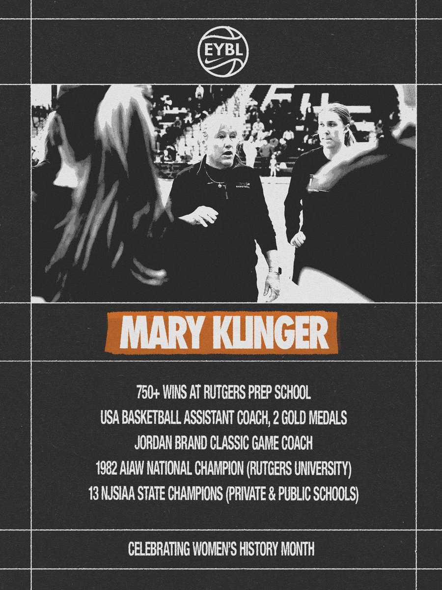 NikeGirlsEYBL's tweet image. Our third #WomensHistoryMonth Spotlight features two pillars of our league: Teri Morrison and Mary Klinger. Two women who have served in countless ways to provide the best experience for our athletes, coaches, and fans.

#WHM | #2026EYBL