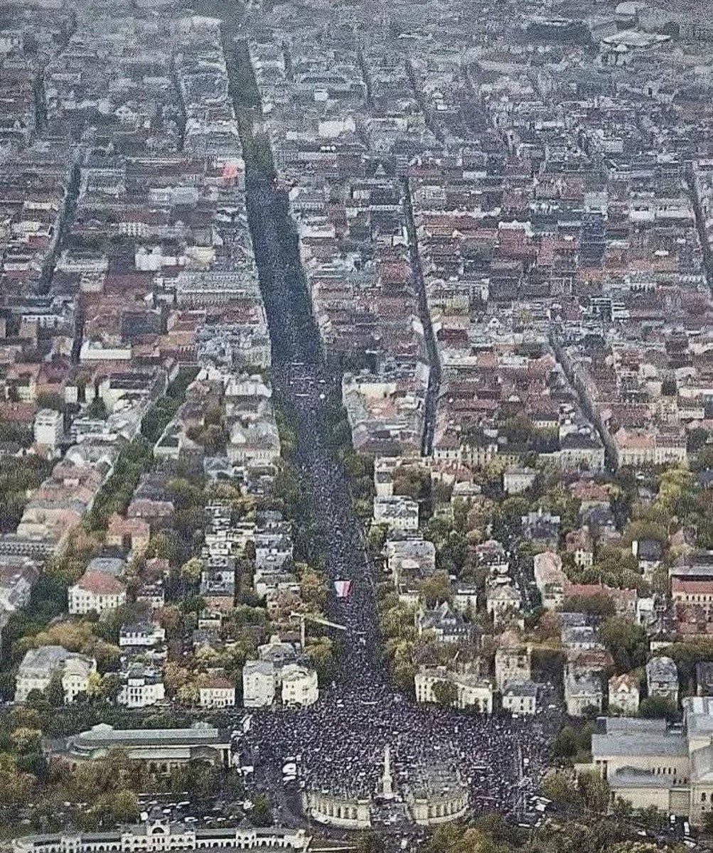 truthprojectX's tweet photo. Putin’s prostitute - Orban #Hungary is closing the airspace over Budapest three days from now so you can’t see the public protesting like this. https://t.co/LIHFl5EtpX